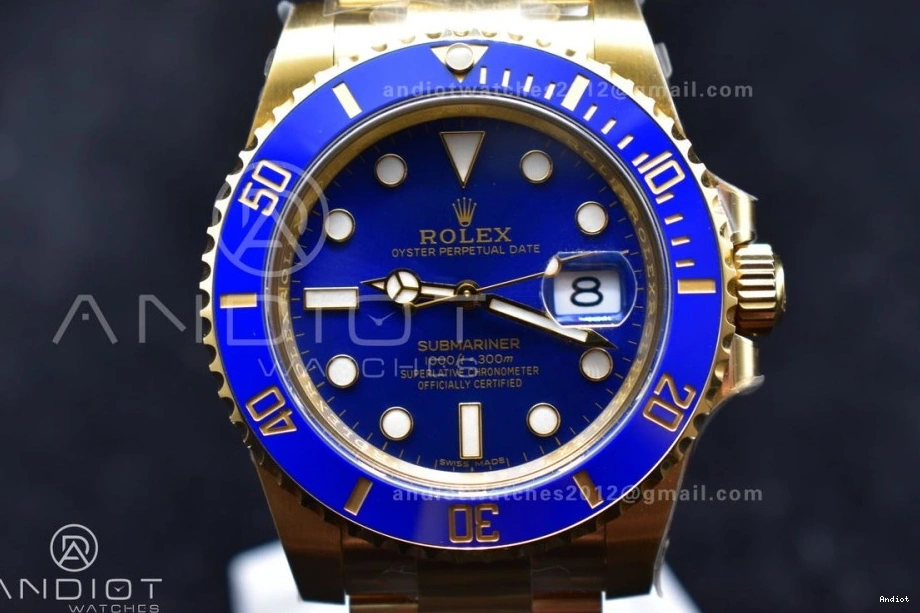 YG 1:1 Edition Best Blue 116618 Plated Ceramic Submariner 904L LB Clean VR3135 Steel 0506